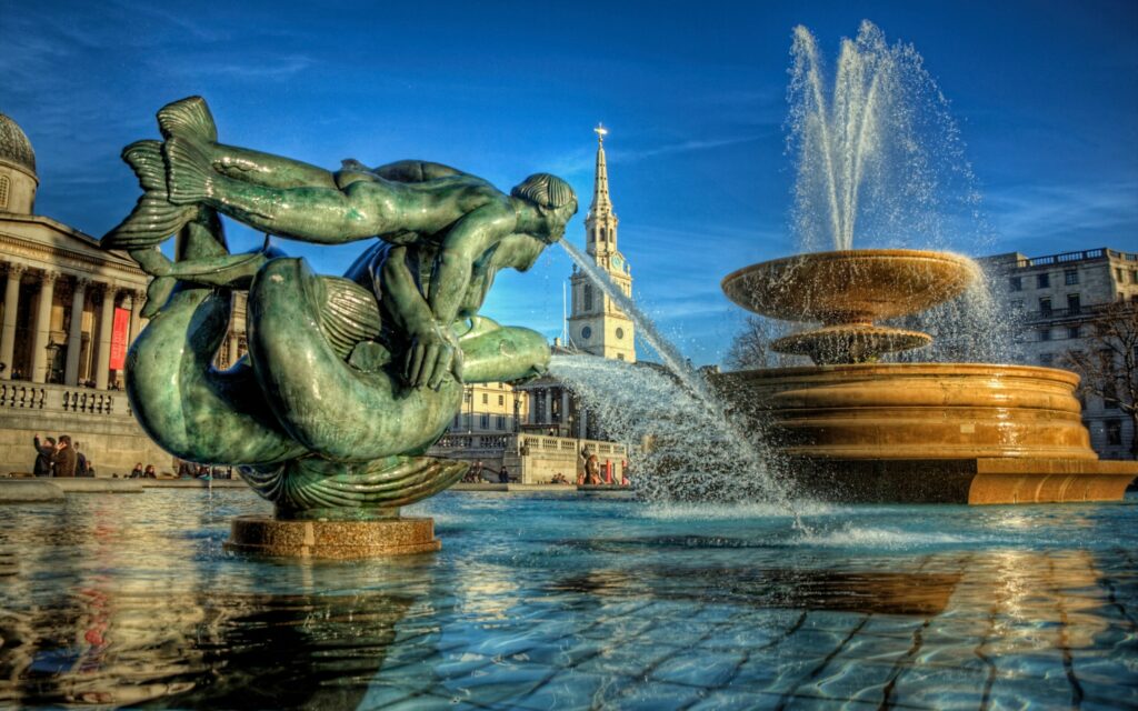 Trafalgar Square fountains